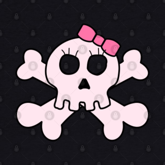 Cute Pink Skull And Bones by Flippin' Sweet Gear